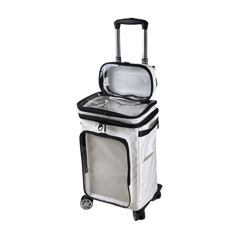 Spinner Wheel Rolling Suitcase 20 Inch - Tas Koper Transparan Bergaya Kartun Harajuku
