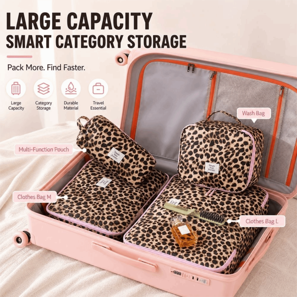 Cosmetic Bags - Tas Rias Motif Macan Tutul Tahan