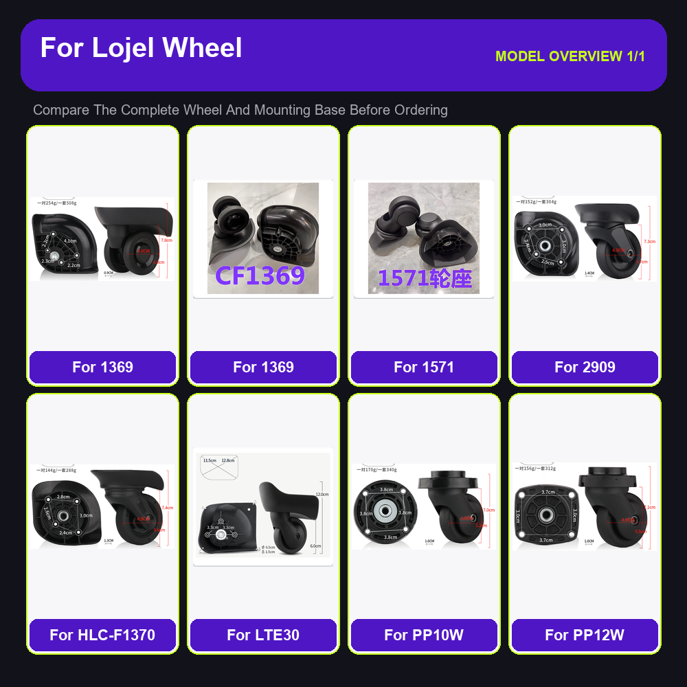 Silent Replacement Luggage Wheels - Roda Pengganti untuk Koper yang Kuat