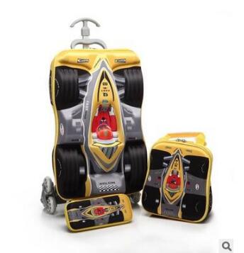 Foldable Rolling Luggage Bag - Tas Troli Mobil 3D untuk Anak