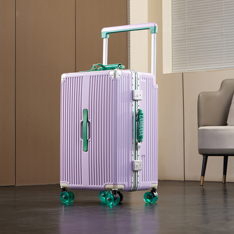 Aluminum Frame Carry On Luggage - Koper dengan Rangka Aluminium, Pegangan Lebar,