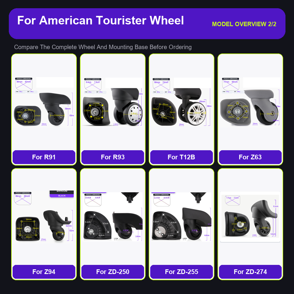 Roda Pengganti untuk Koper yan - Silent Replacement Luggage Wheels ulasan dan harga