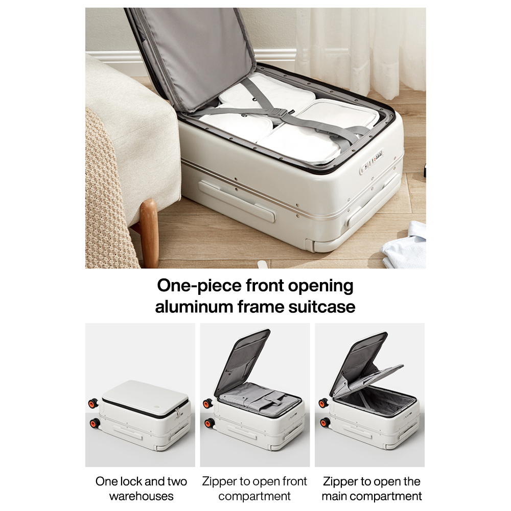 Koper dengan Desain Baru Mixi, - Aluminum Frame Carry On Luggage ulasan dan harga